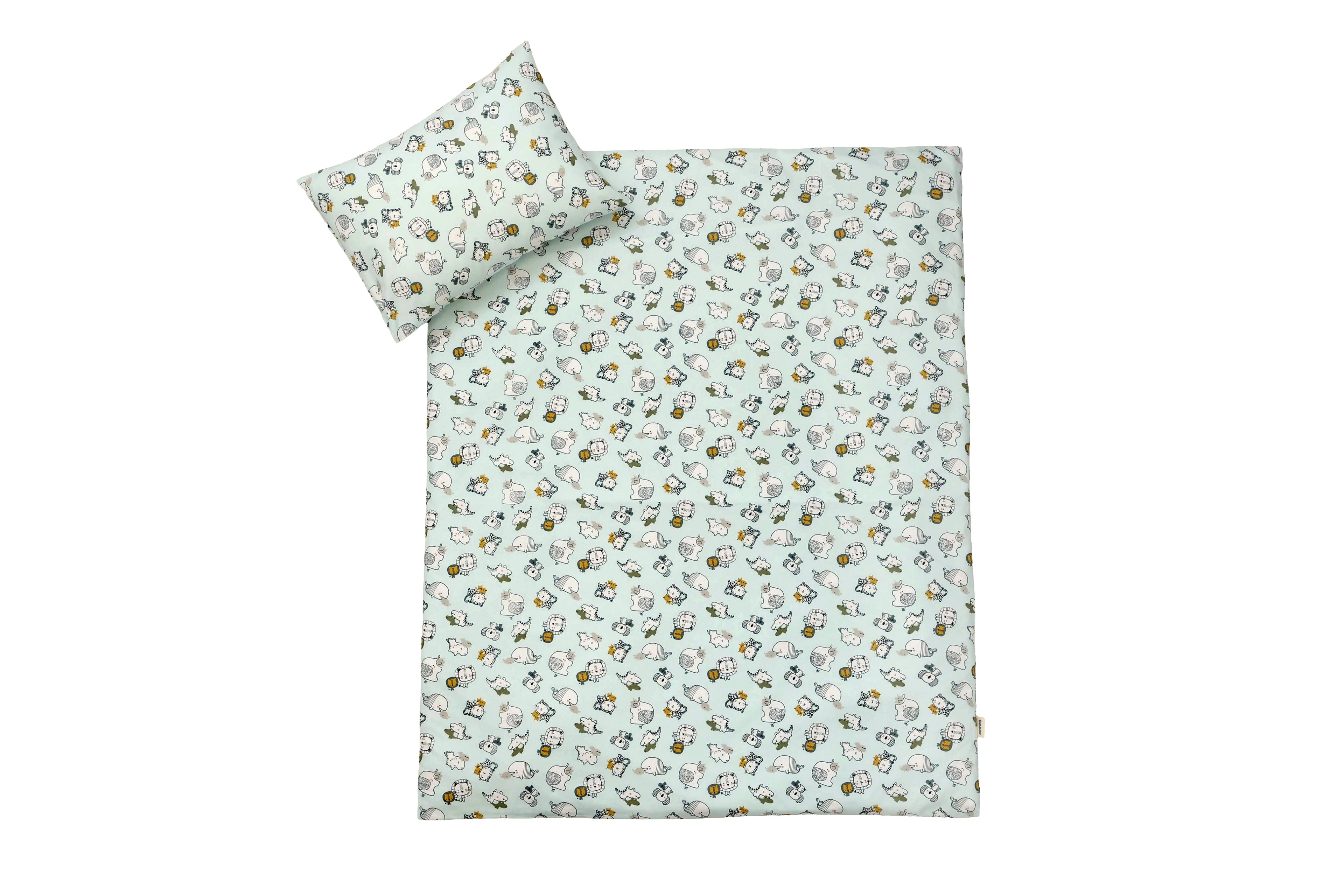 Lenjerie de pat, 2 piese, Little Friends Mint