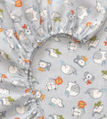 Cearceaf cu elastic, Little Friends Gray