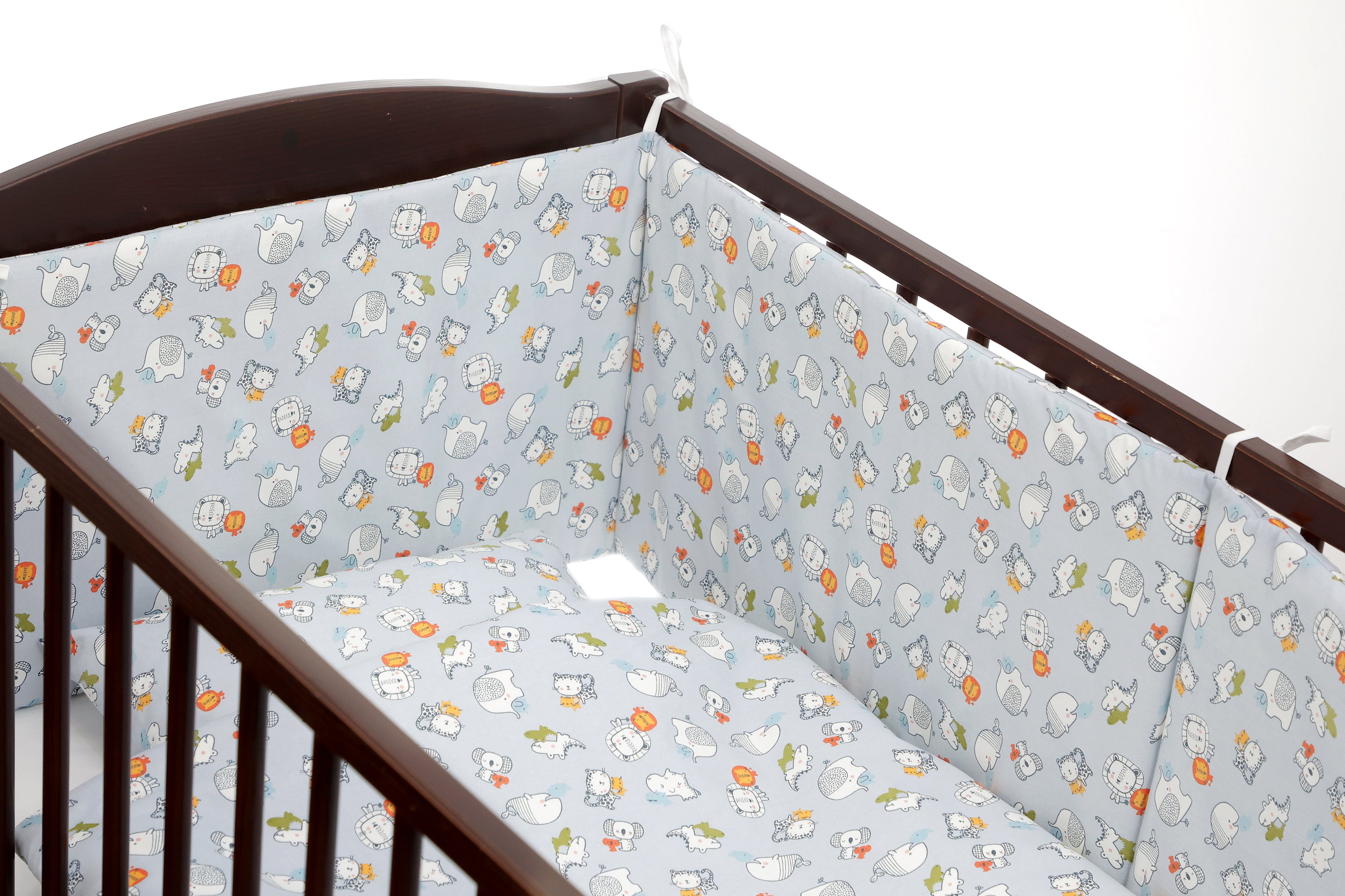 Lenjerie de pat, 7 piese, Little Friends Gray