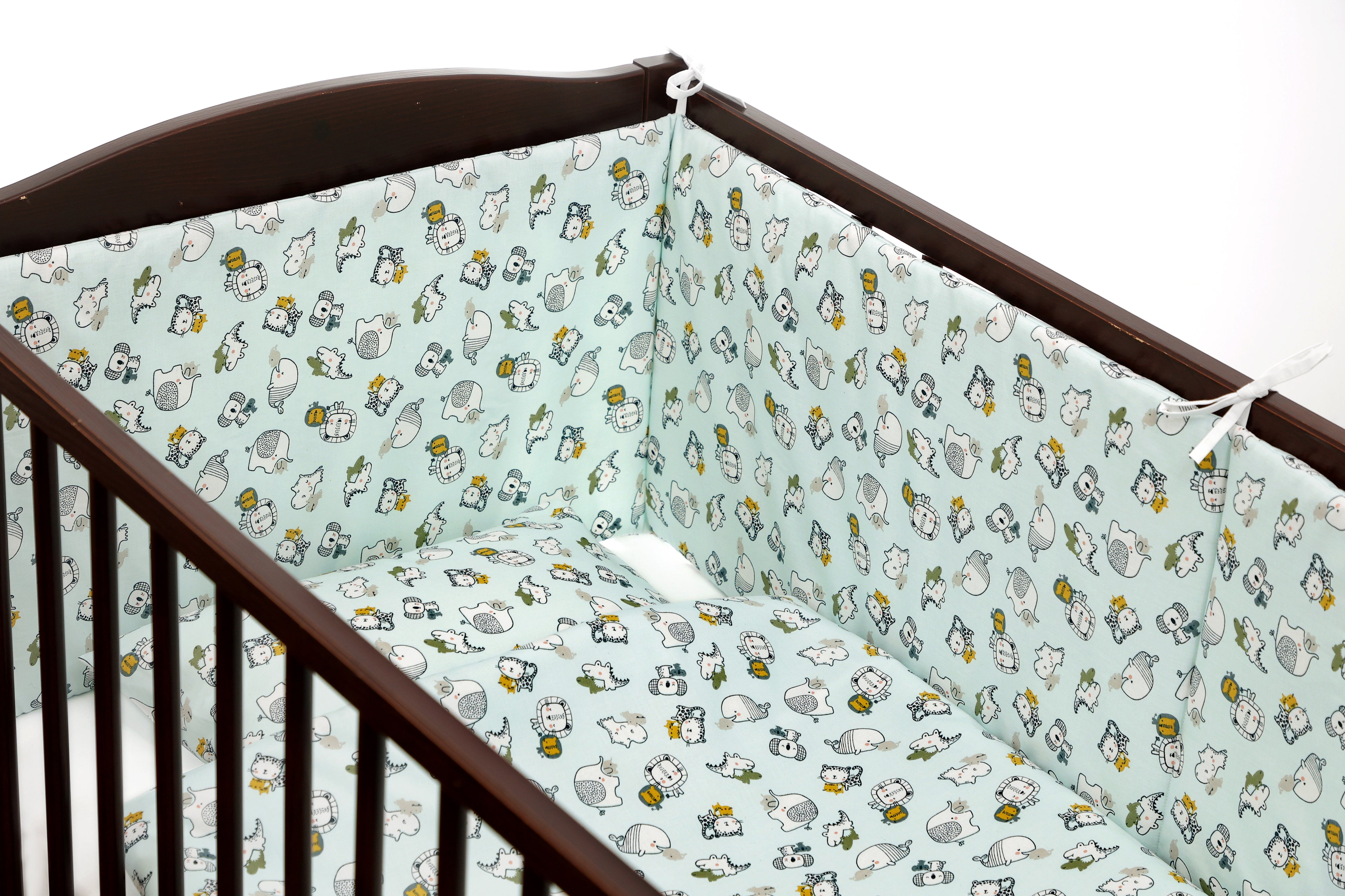 Lenjerie de pat, 7 piese, Little Friends Mint