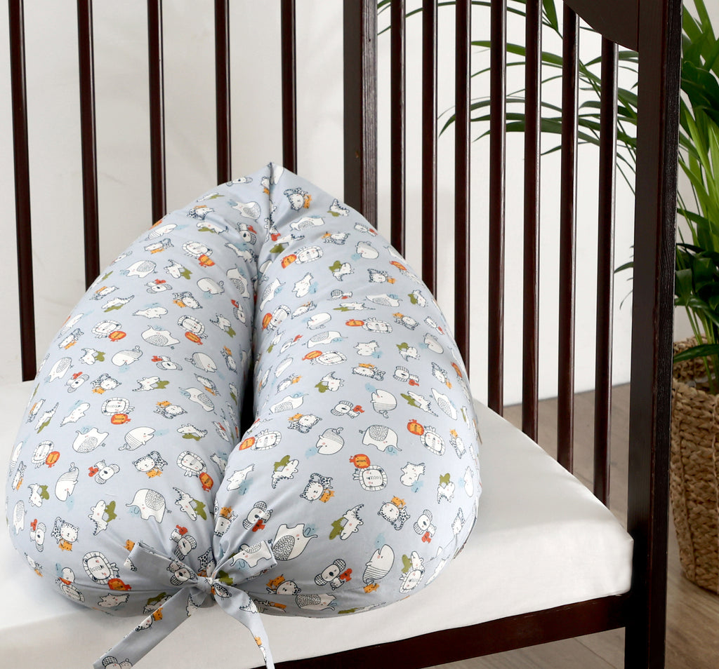 Pernă pentru mamă și bebeluș ANNES, Little Friends Gray