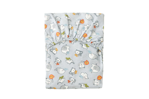 Cearceaf cu elastic, Little Friends Gray