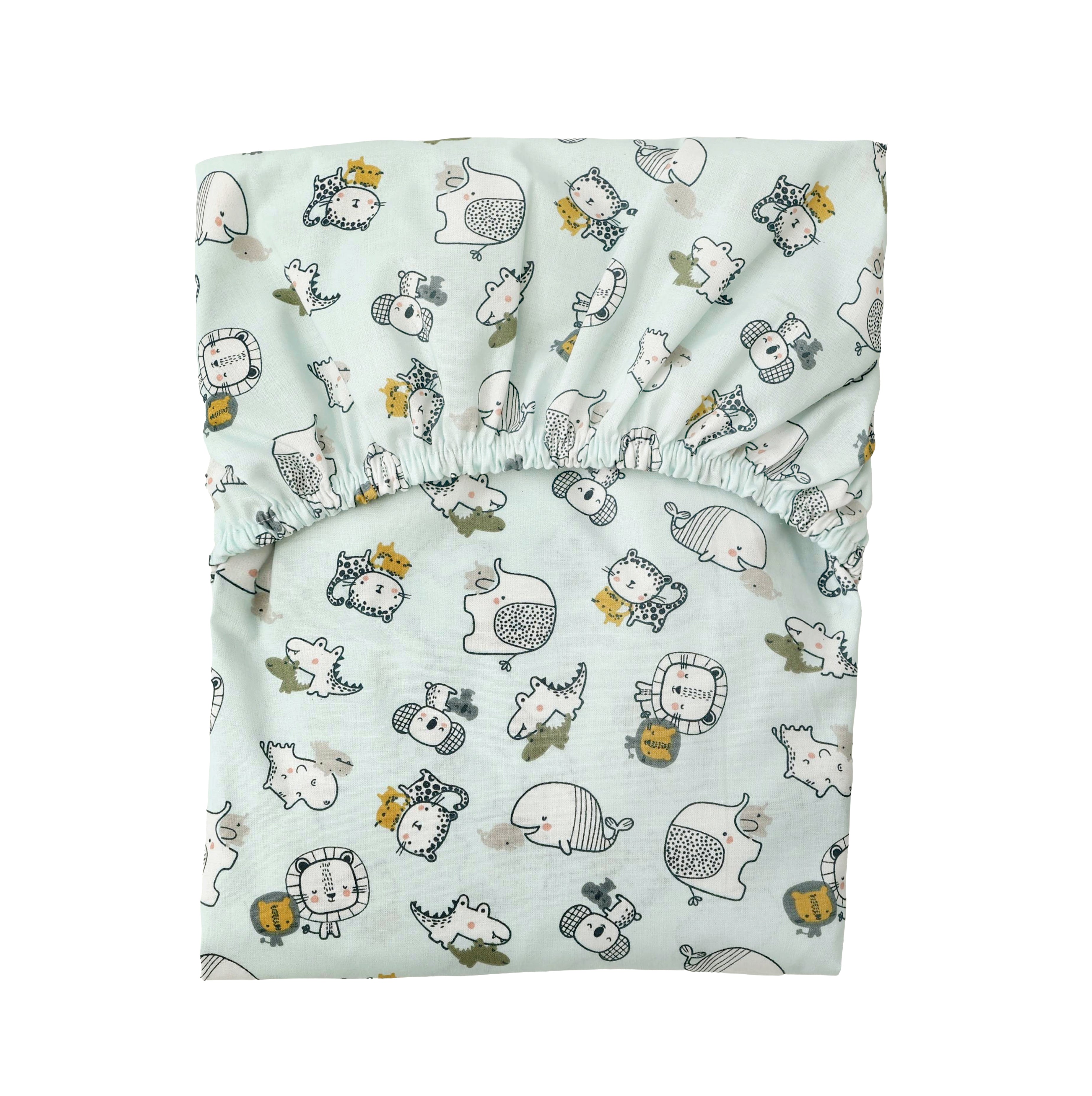 Cearceaf cu elastic, Little Friends Mint