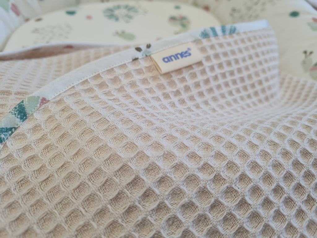 Pătură ANNES, Waffle Pique beige