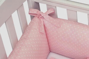 Set lenjerie patut bebe, 9 piese Pink hearts